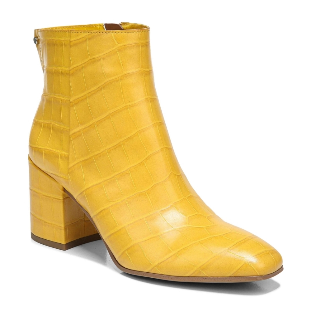 Franco Sarto Leather Yellow Booties